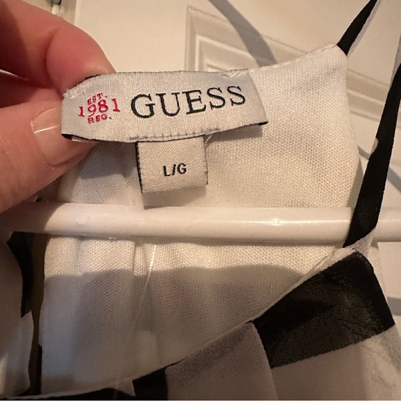 GUESS Black & White High Neck Size L Maxi Dress NWT - Picture 5 of 5